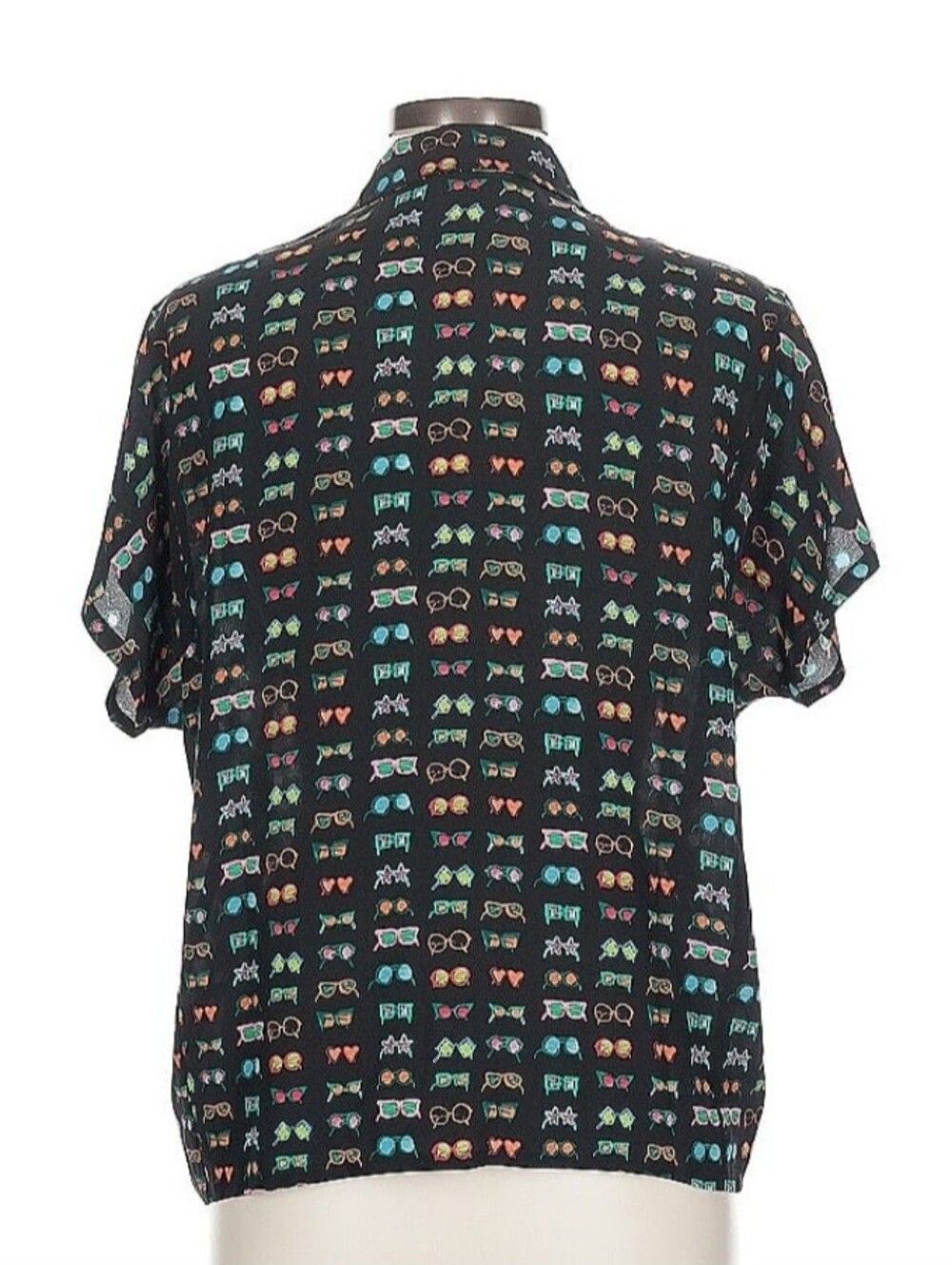 Womens Large Anthropologie Meave Carabel Danielle Kroll 100% Silk Button-up Top - Picture 2 of 4